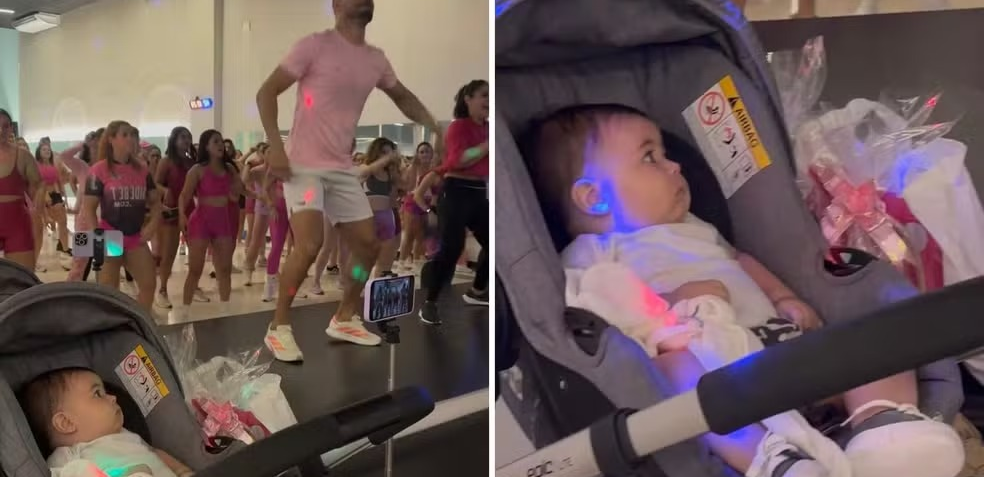 A cena foi registrada em vídeo e encantou os internautas.